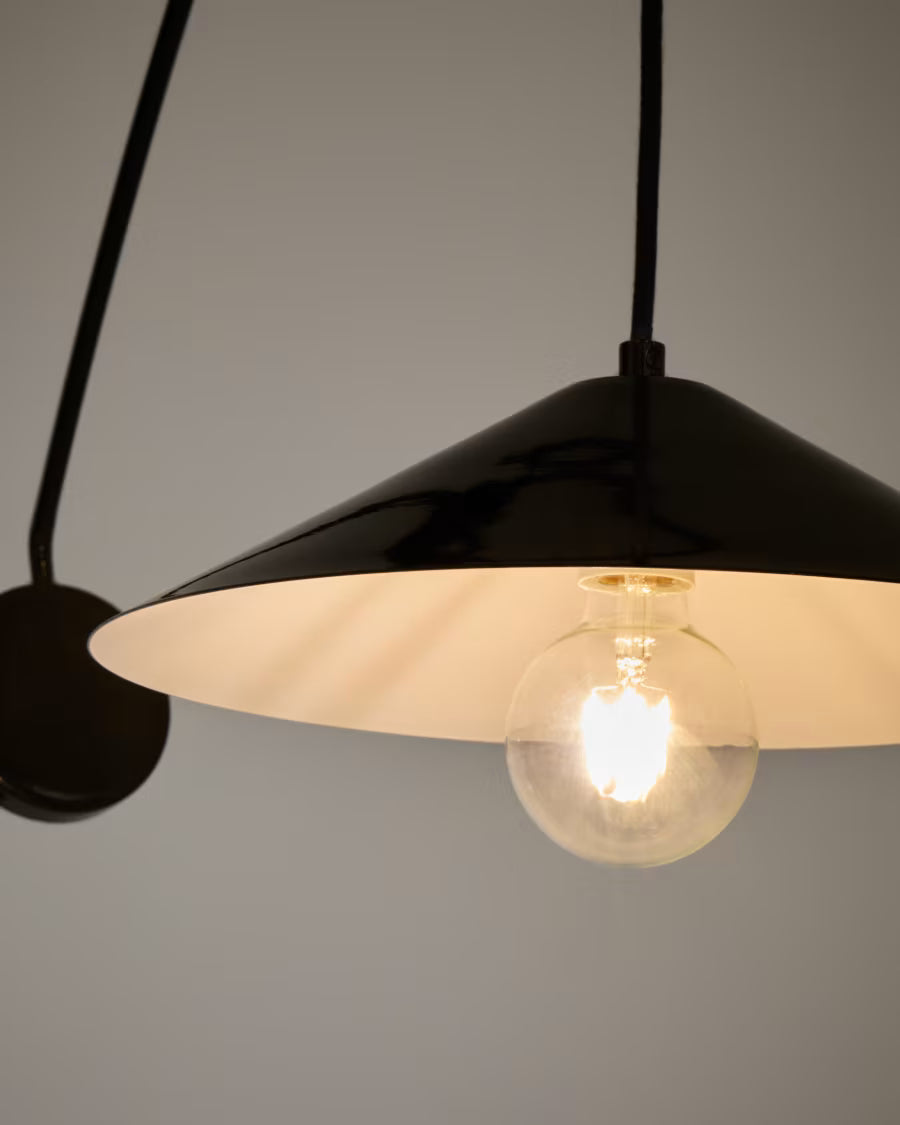 Kally wall lamp in a black painted finish