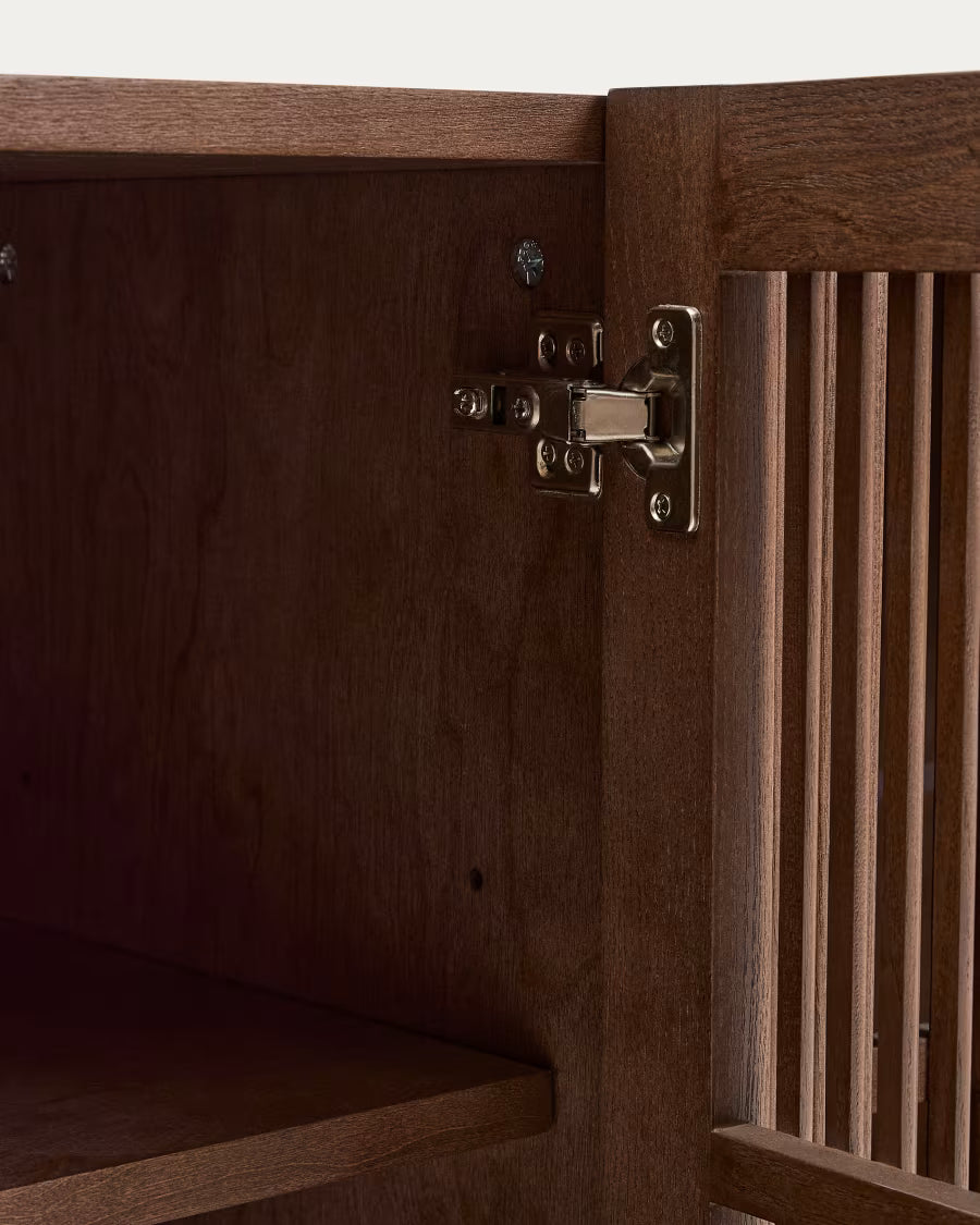 Beyla Sideboard in ash veneer and solid ash wood with walnut finish 181 x 71.5cm