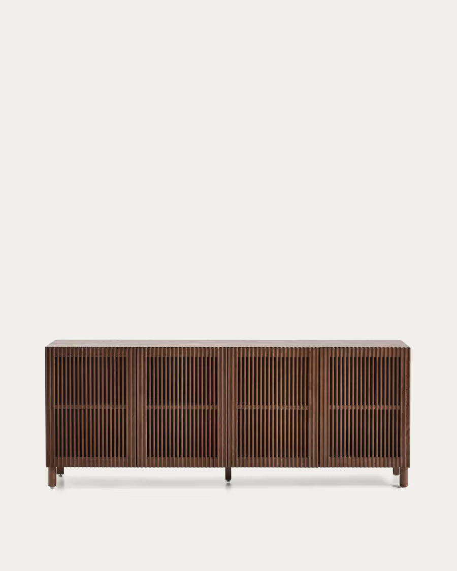 Beyla Sideboard in ash veneer and solid ash wood with walnut finish 181 x 71.5cm