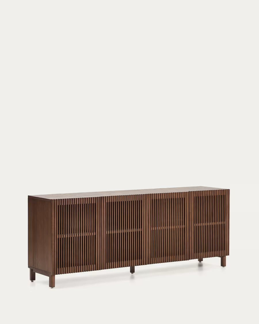 Beyla Sideboard in ash veneer and solid ash wood with walnut finish 181 x 71.5cm