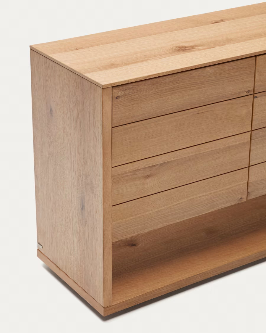 Alguema Sideboard with 4 doors in Natural Finish.