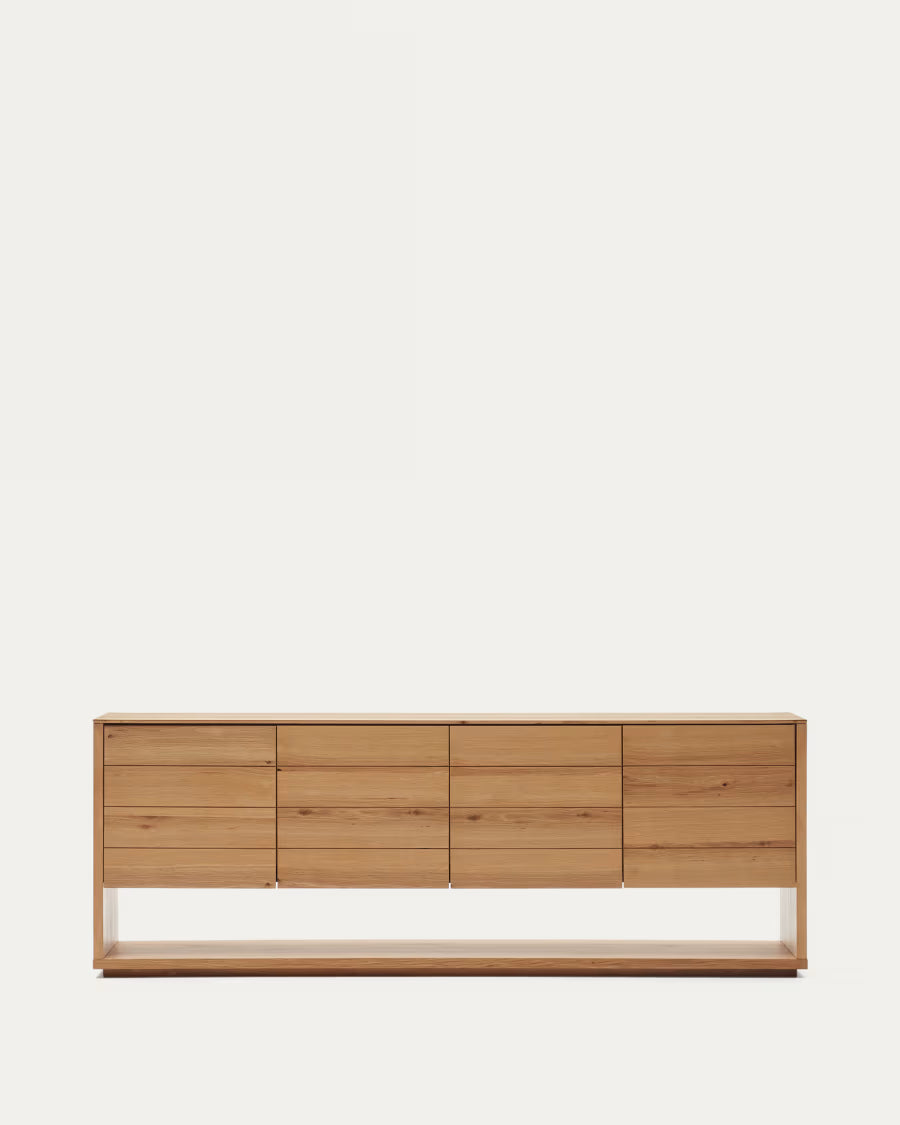 Alguema Sideboard with 4 doors in Natural Finish.