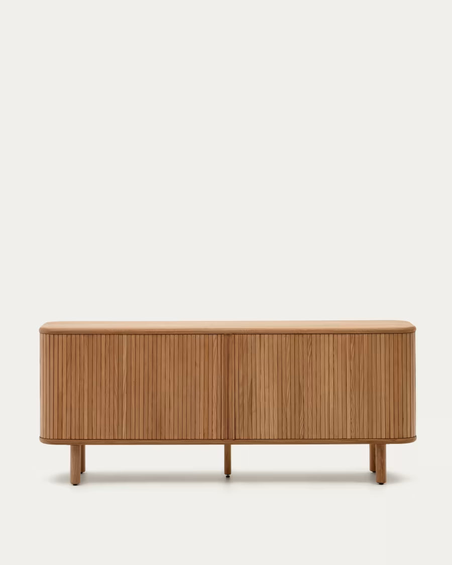 Mailen 2 door sideboard in ash veneer with a natural finish