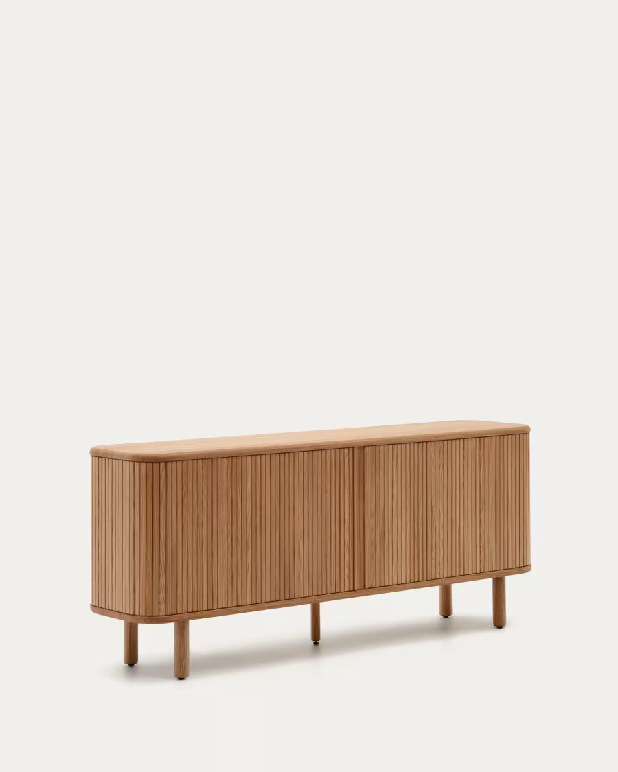 Mailen 2 door sideboard in ash veneer with a natural finish
