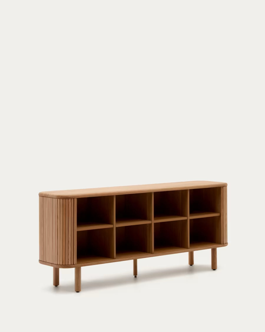 Mailen 2 door sideboard in ash veneer with a natural finish