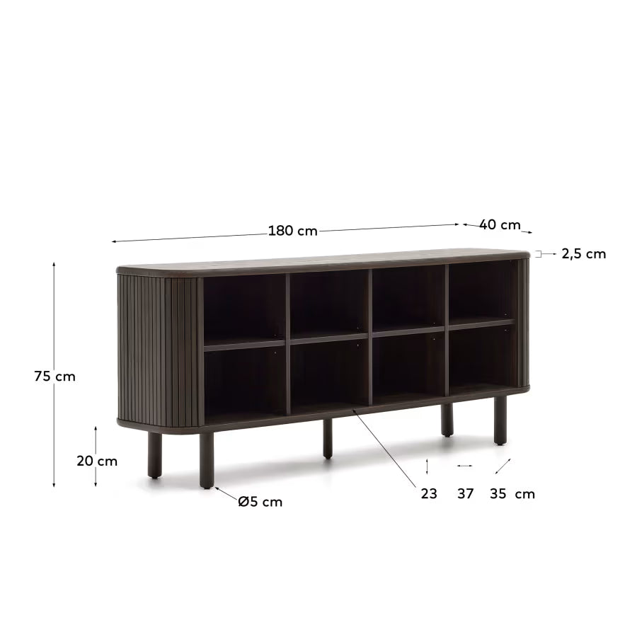 Mailen 2 Door Sideboard in Ash Veneer in Dark.