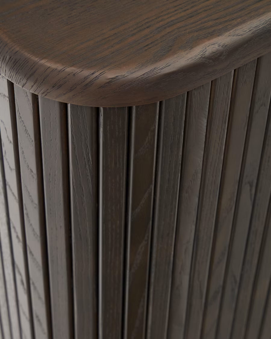 Mailen 2 Door Sideboard in Ash Veneer in Dark.