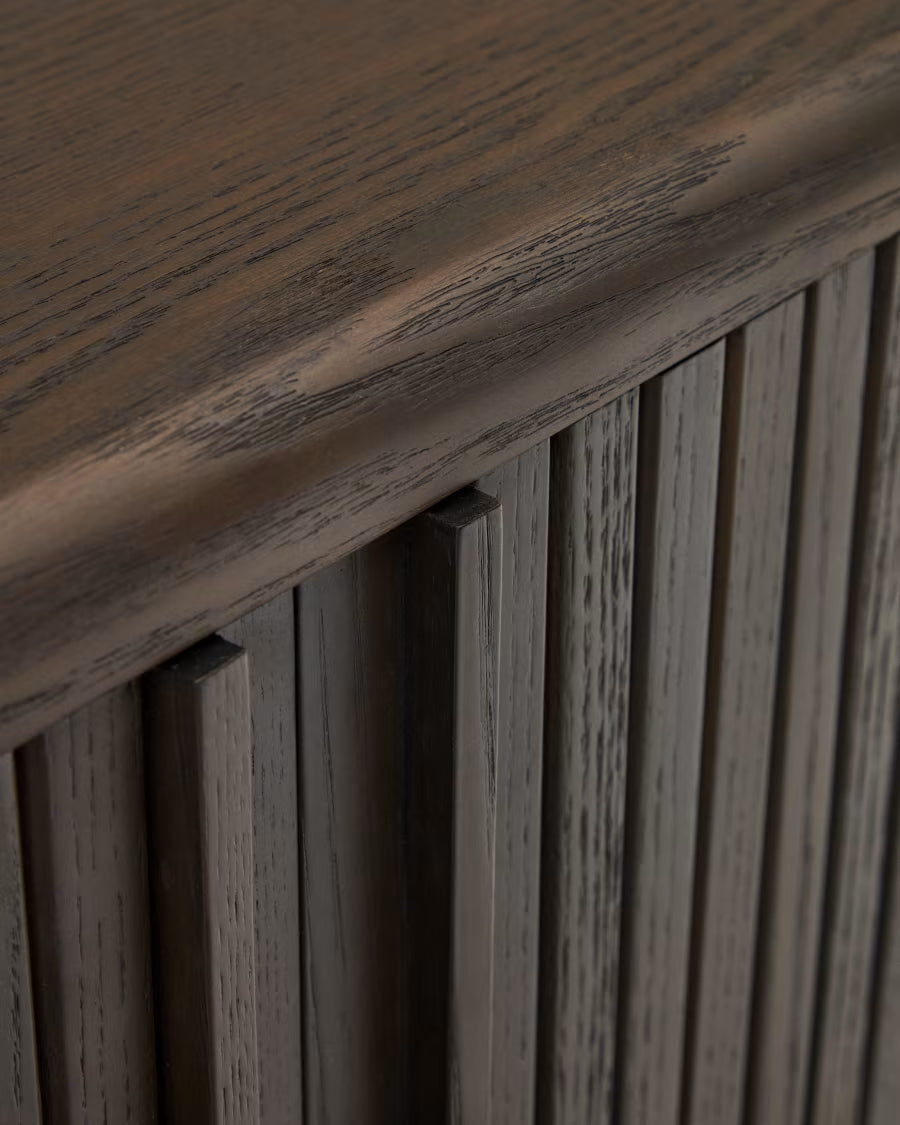 Mailen 2 Door Sideboard in Ash Veneer in Dark.