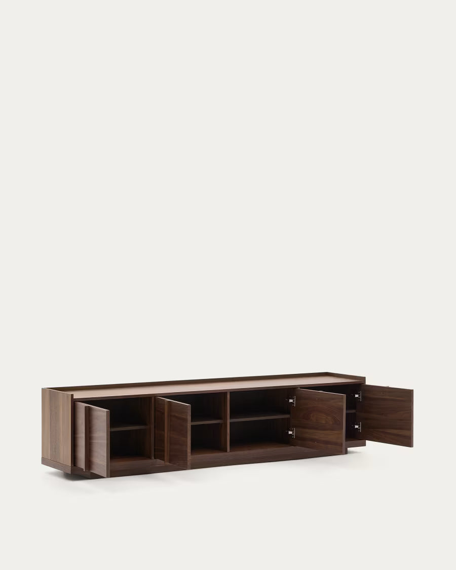Onix TV stand with a walnut veneer in a dark finish 200 x 45 cm?