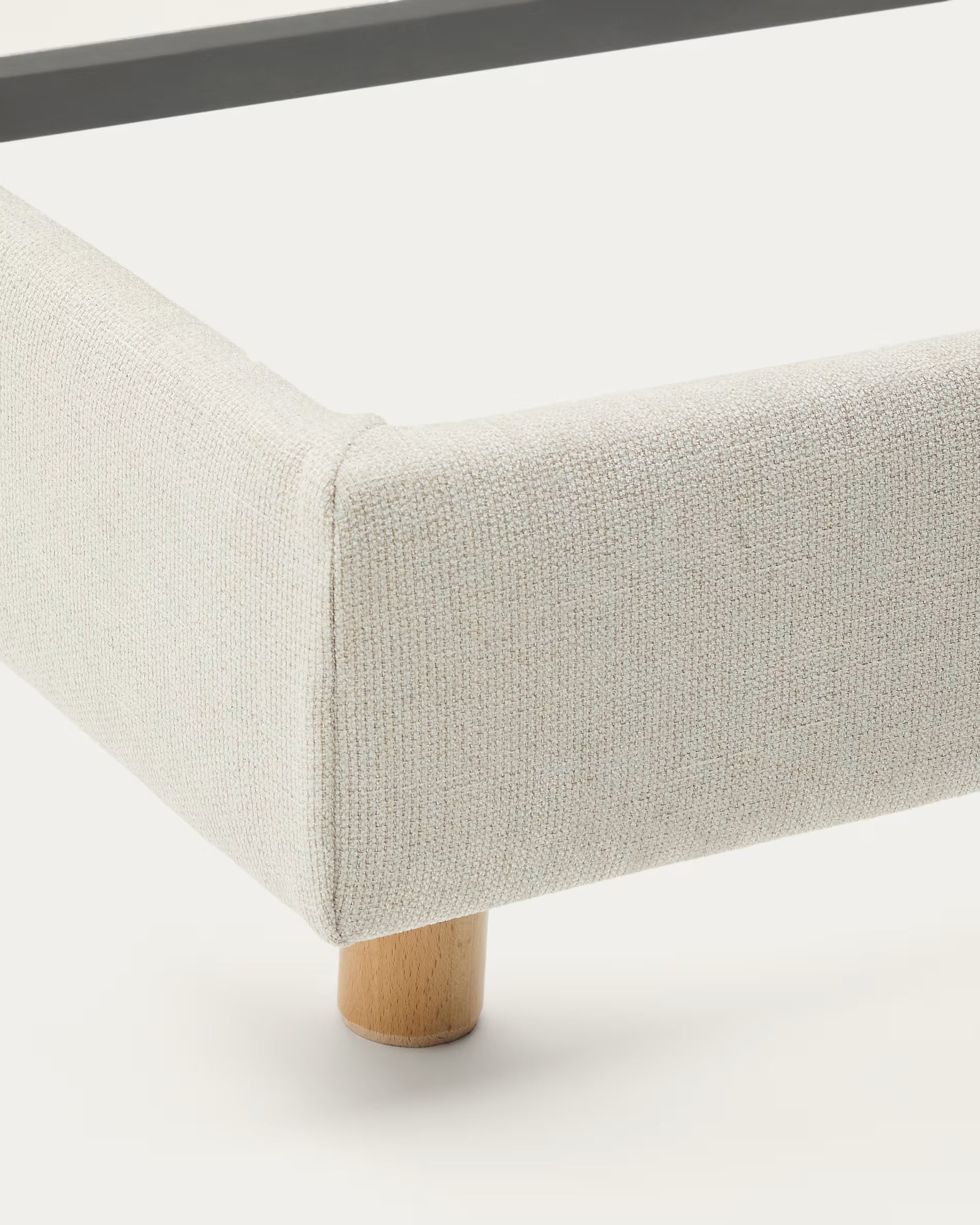 Pearl chenille Valma bed with removable cover