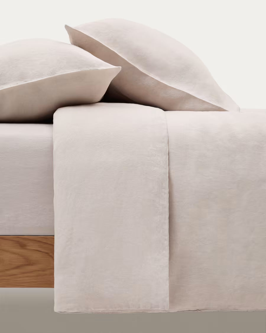 Simmel grey cotton and linen adjustable bottom sheet