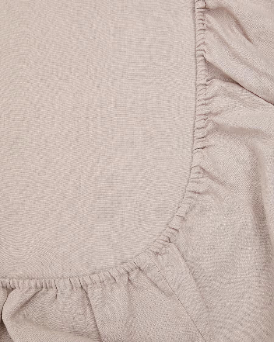 Simmel grey cotton and linen adjustable bottom sheet