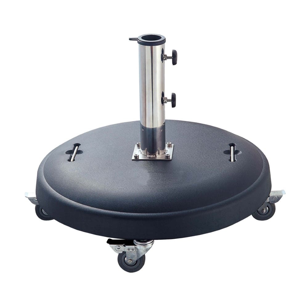 50kg Umbrella Base With Wheels Black