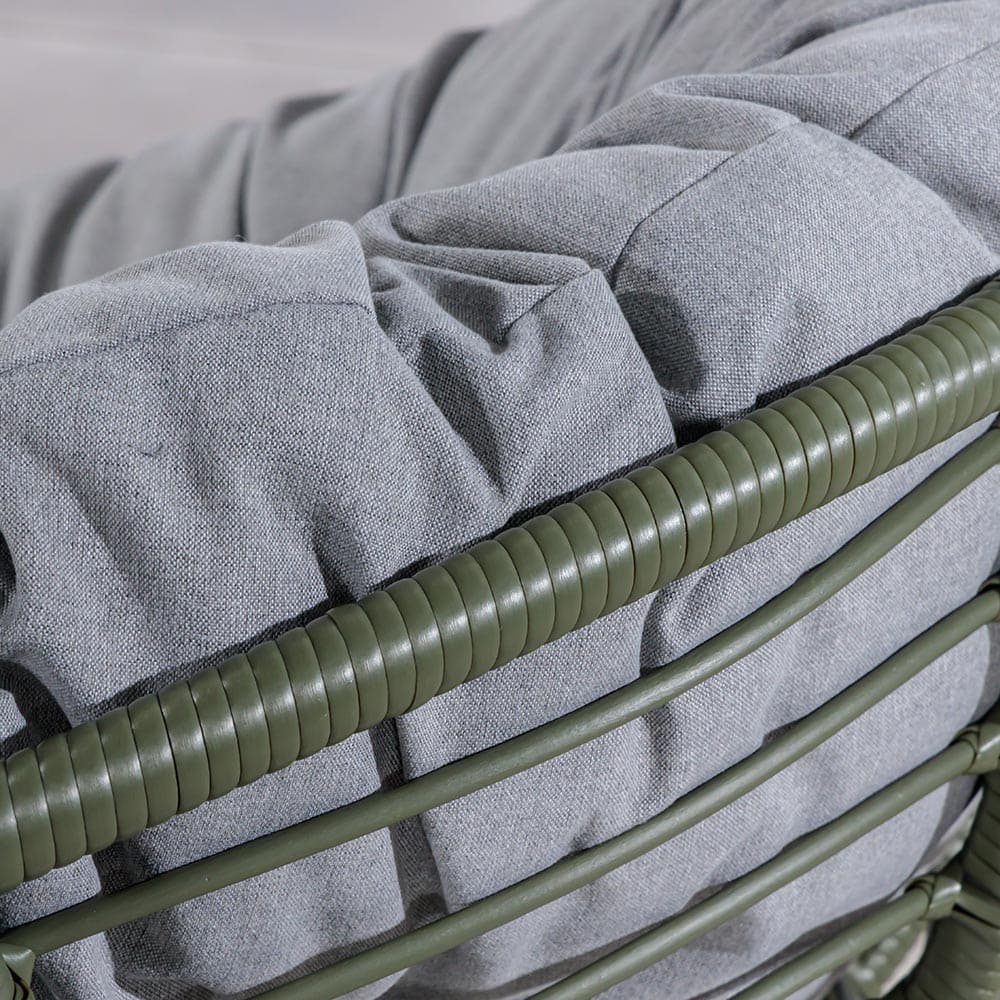 Nest Swivel Rattan Chair Shell Olive