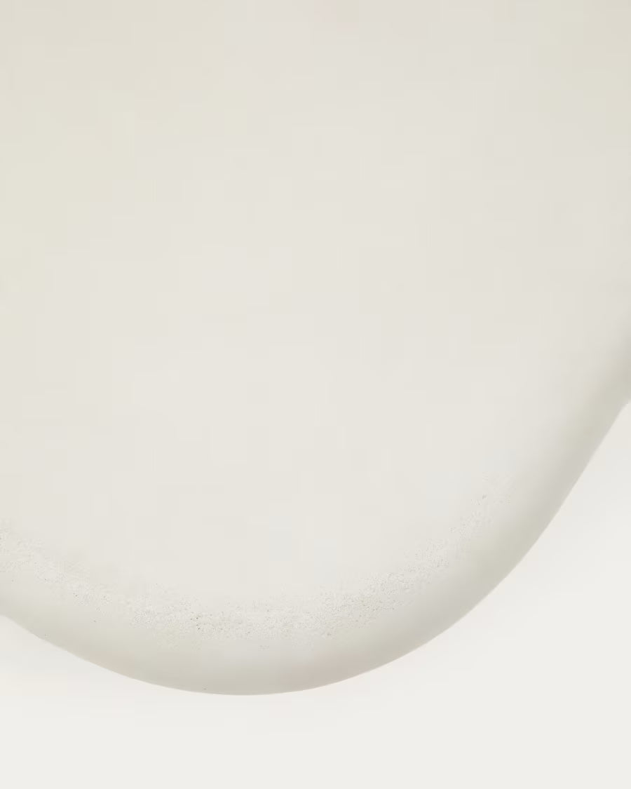 Labra coffee table in cement and acacia wood 140 x 70cm