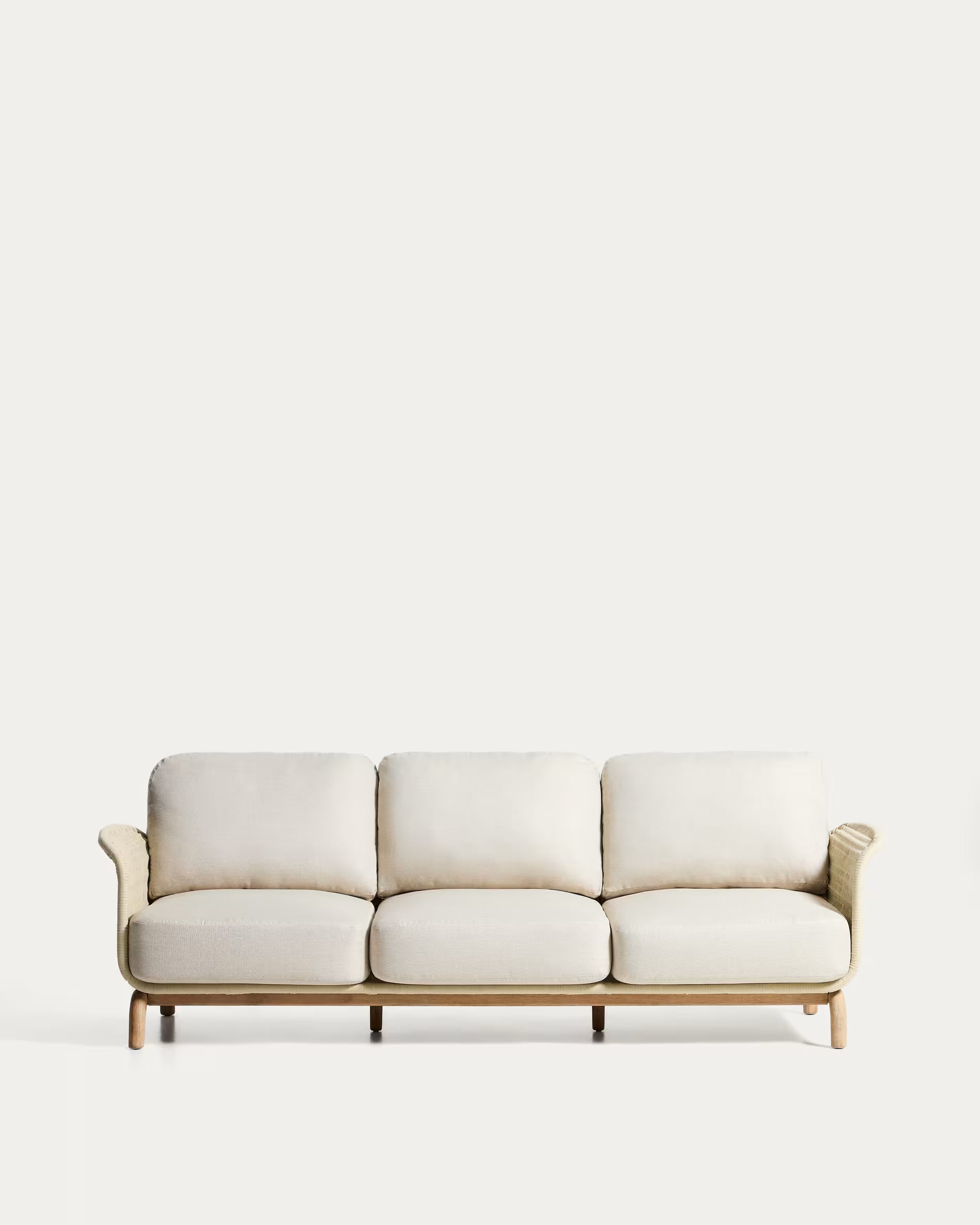 Alipa 3-seater sofa in ecru rope cord 235cm