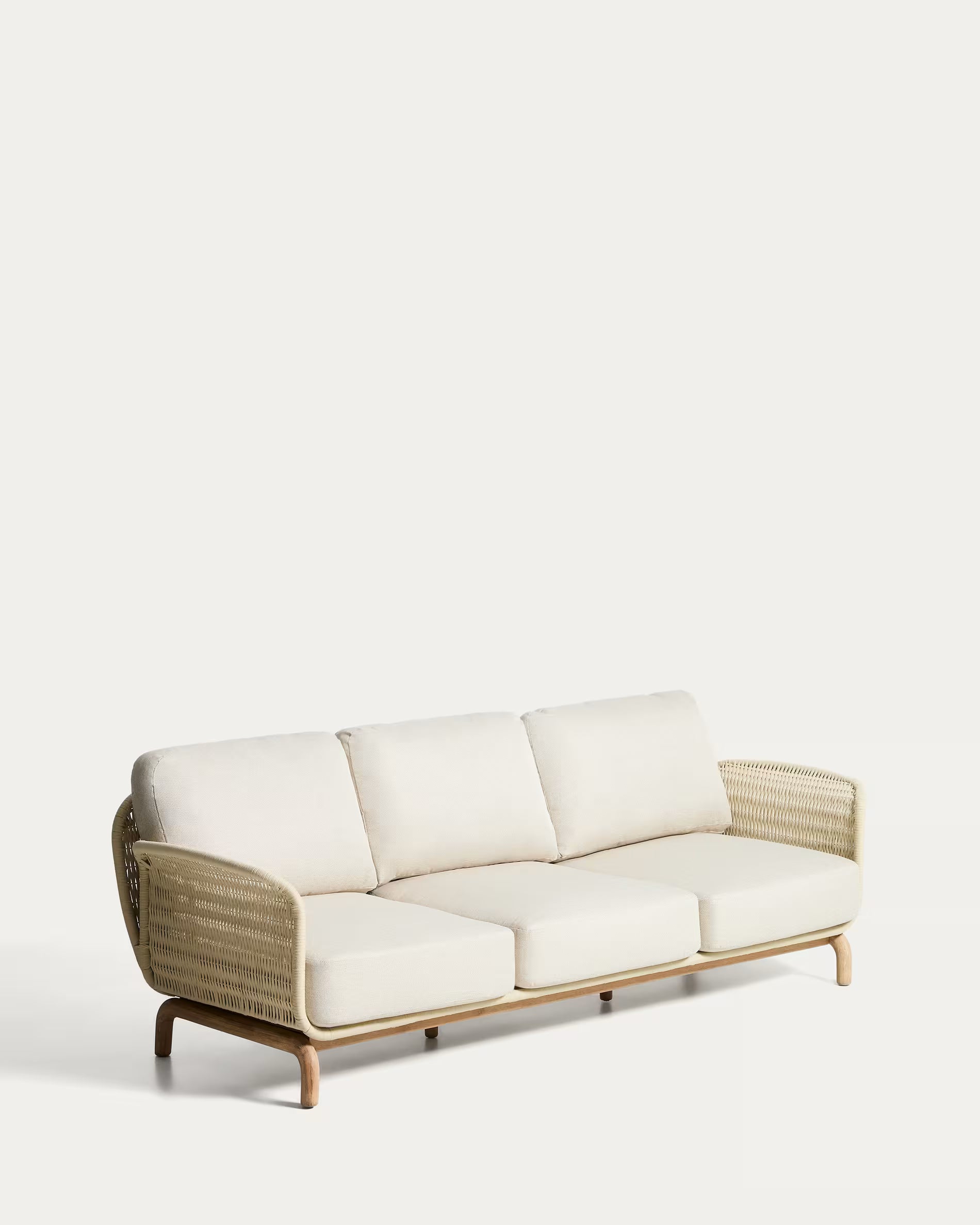 Alipa 3-seater sofa in ecru rope cord 235cm