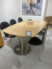 OVAL RECEPTION TABLES  OR MANAGEMENT MEETING /OFFICE TABLES -BEECH WOOD -180CM LONG