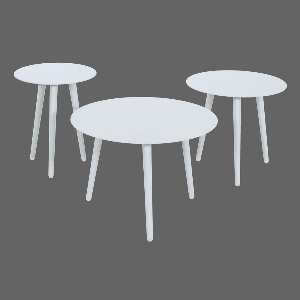 Quin 64cm Round Side table Taupe Outdoor
