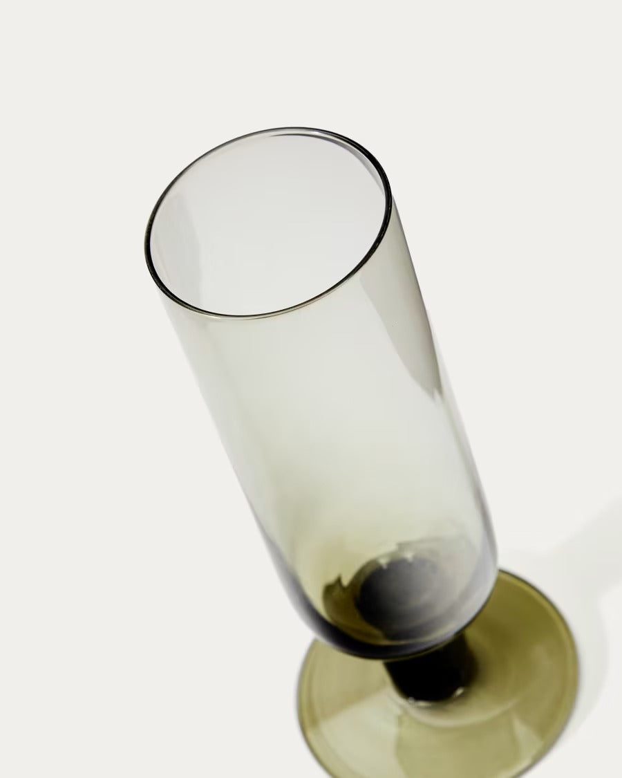 Sauky Green Tall Wine Glass, xx cl