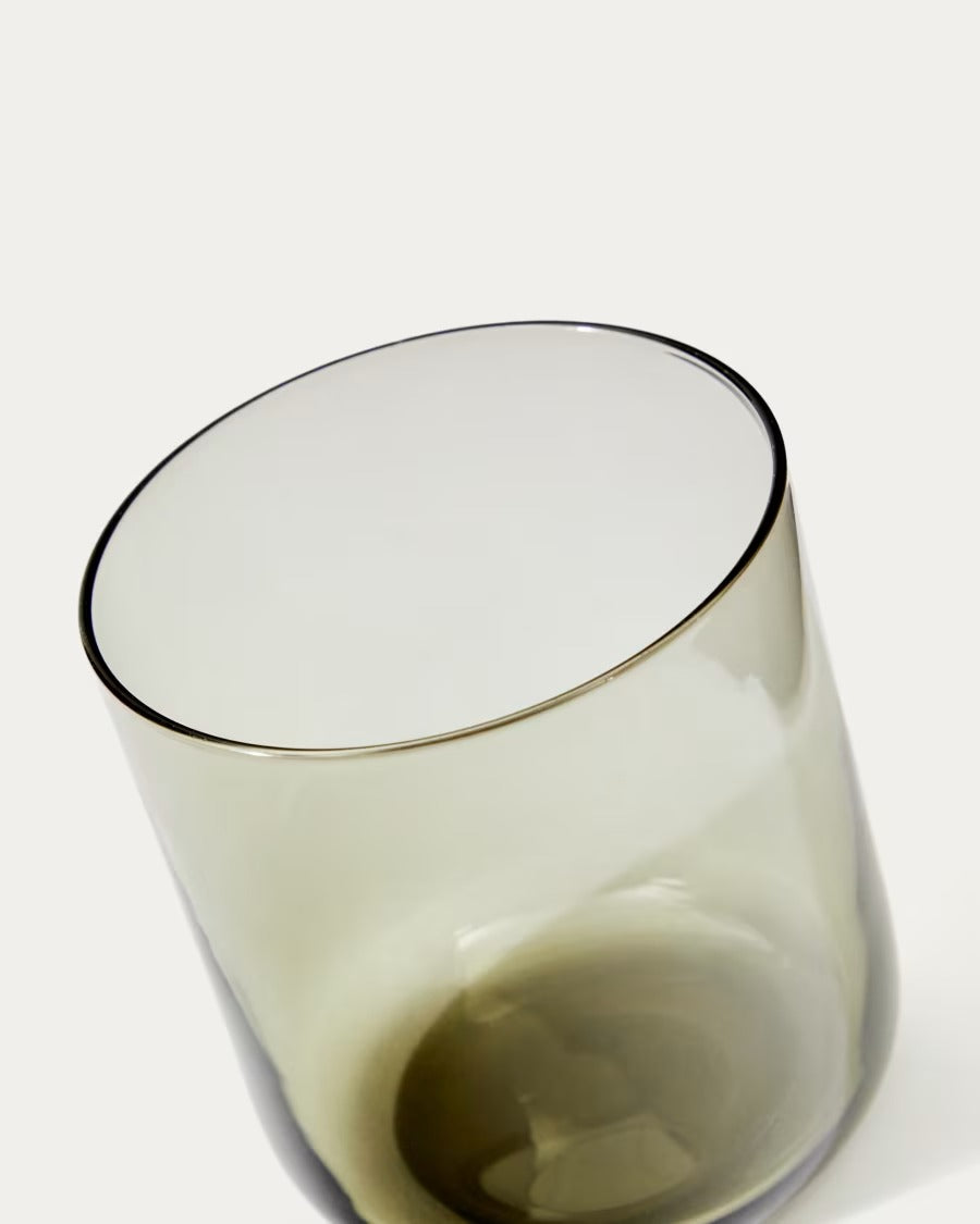 Sauky Green Glass Cup
