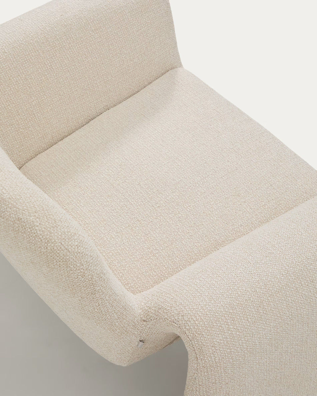 Melvia Beige Chenille Armchair