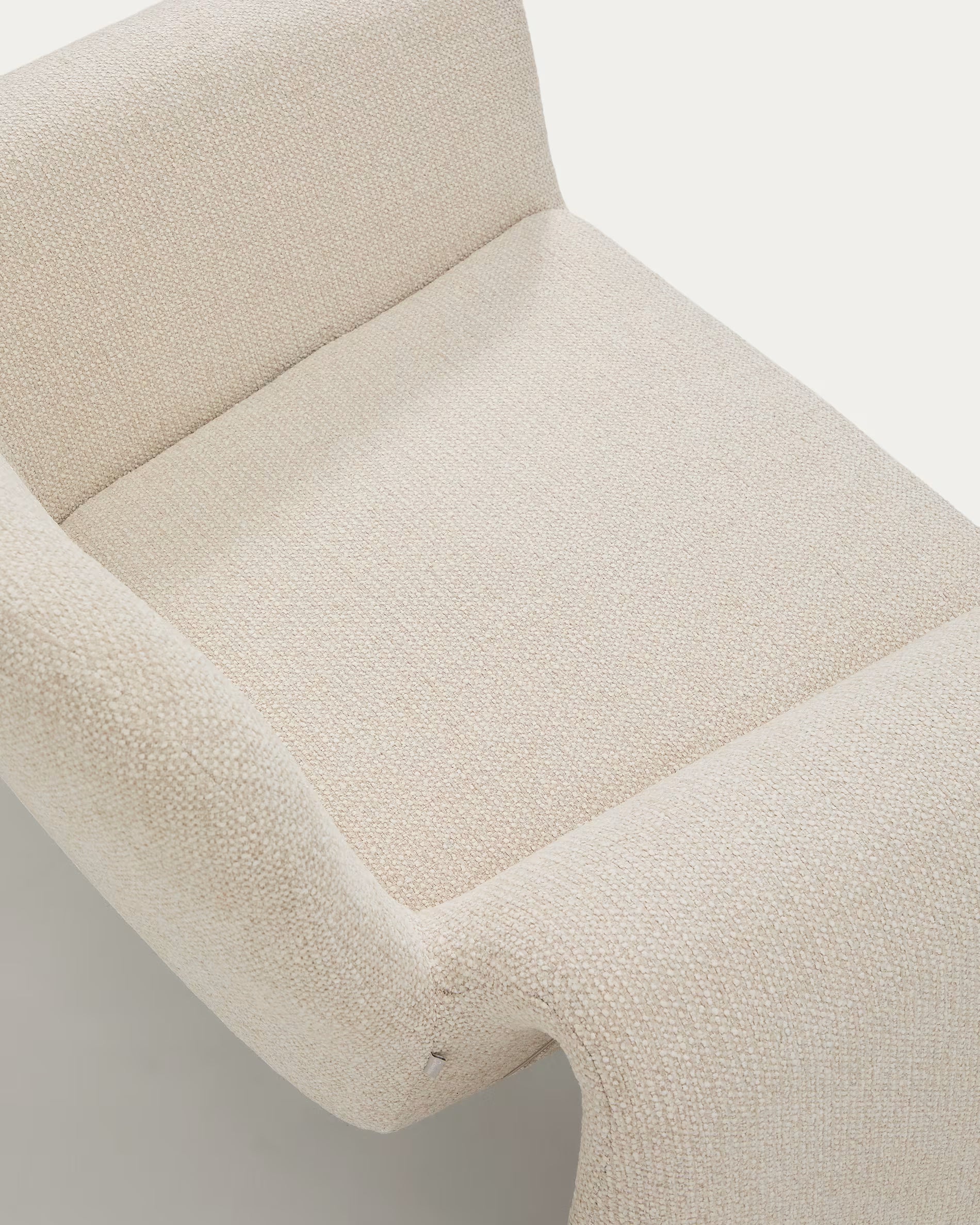 Melvia Beige Chenille Armchair