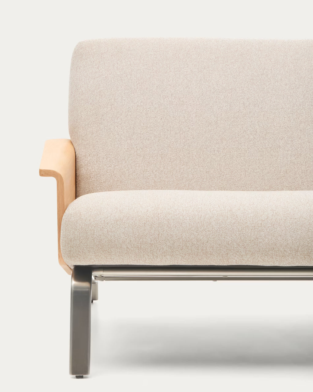 Amsen Beige 2-seater Sofa in Oak
