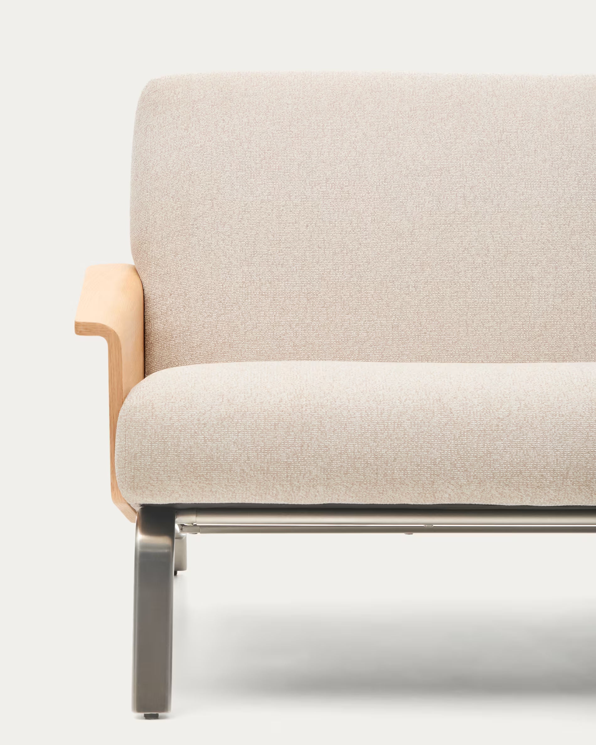 Amsen Beige 2-seater Sofa in Oak
