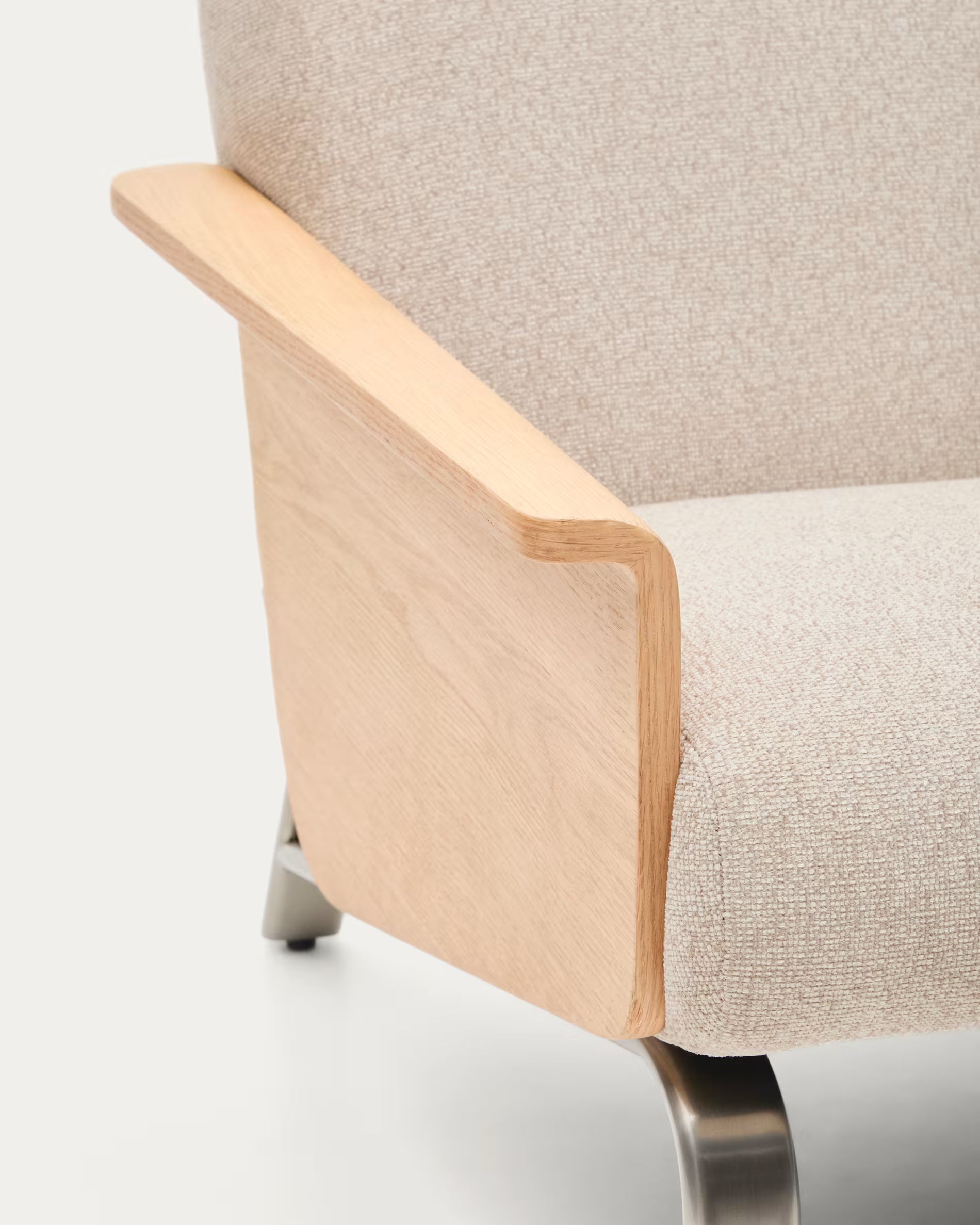 Amsen Beige 2-seater Sofa in Oak