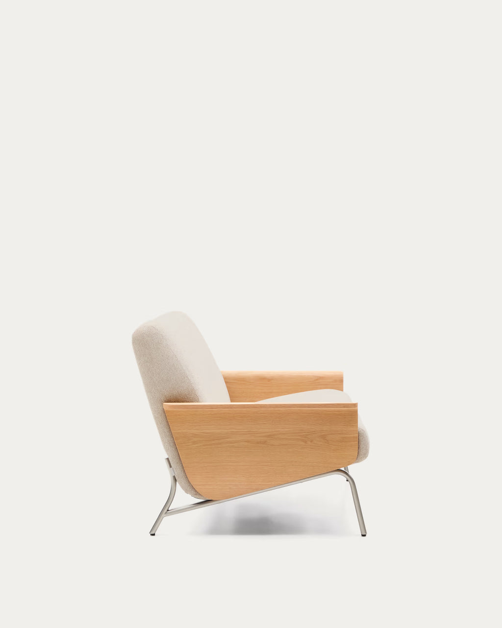 Amsen Beige 2-seater Sofa in Oak