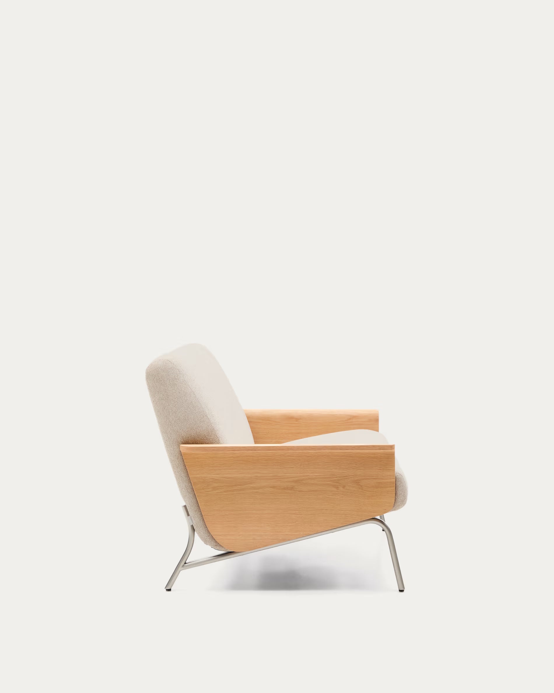 Amsen Beige 2-seater Sofa in Oak