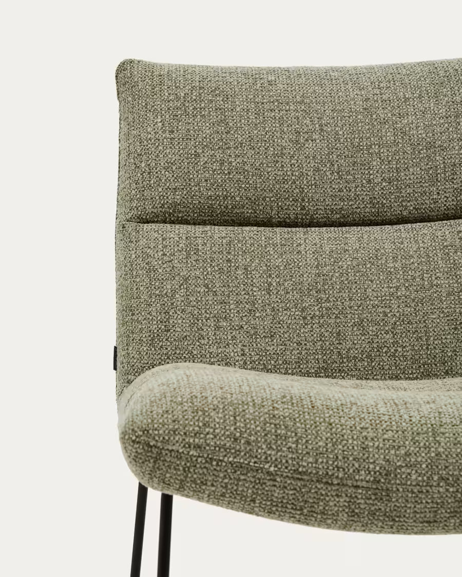 Asen Green Chenille Armchair.