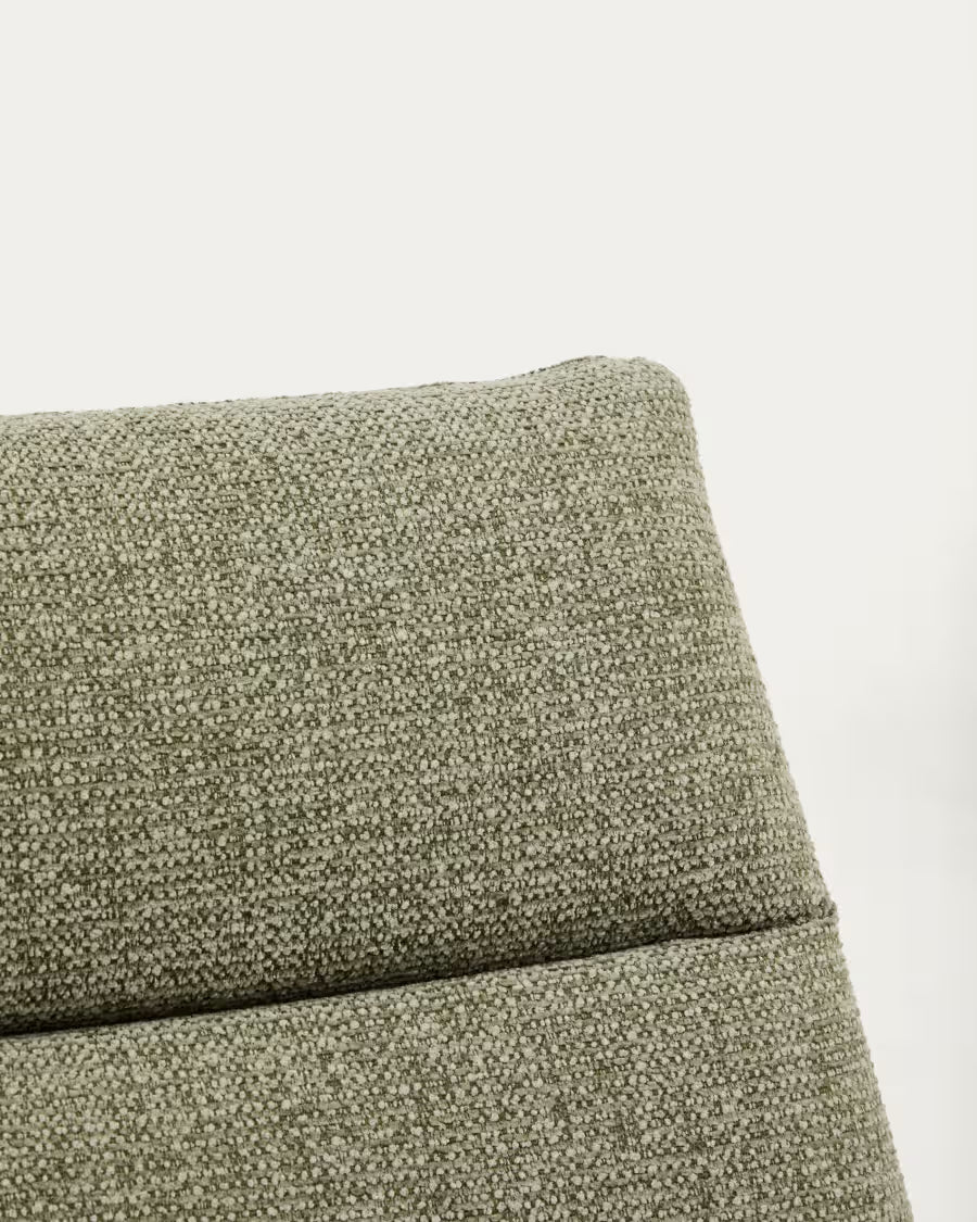 Asen Green Chenille Armchair.