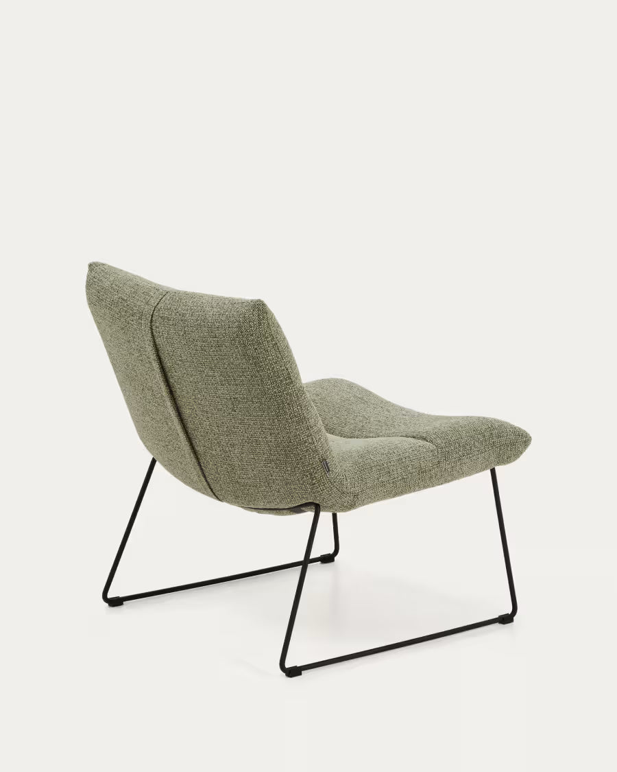 Asen Green Chenille Armchair.