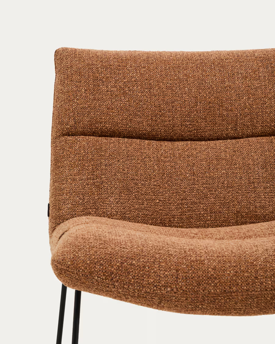 Asen Terracotta Chenille Armchair.