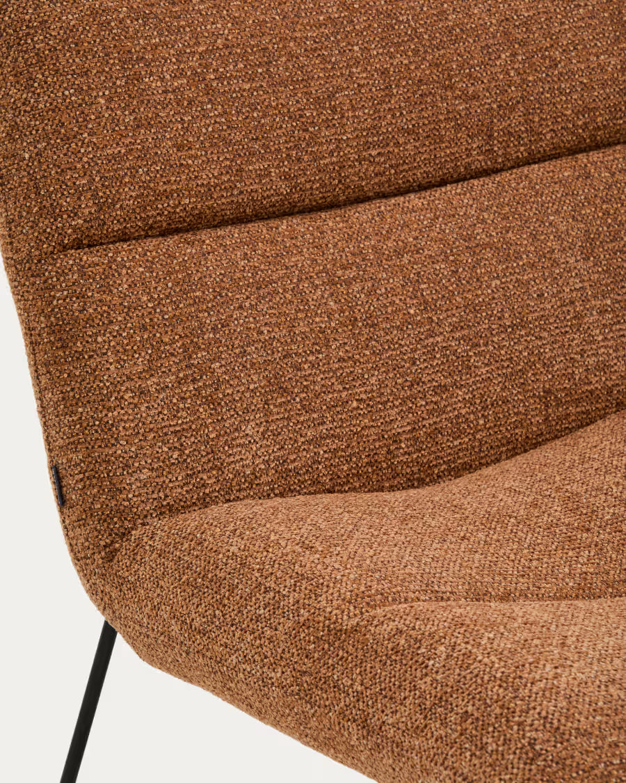 Asen Terracotta Chenille Armchair.