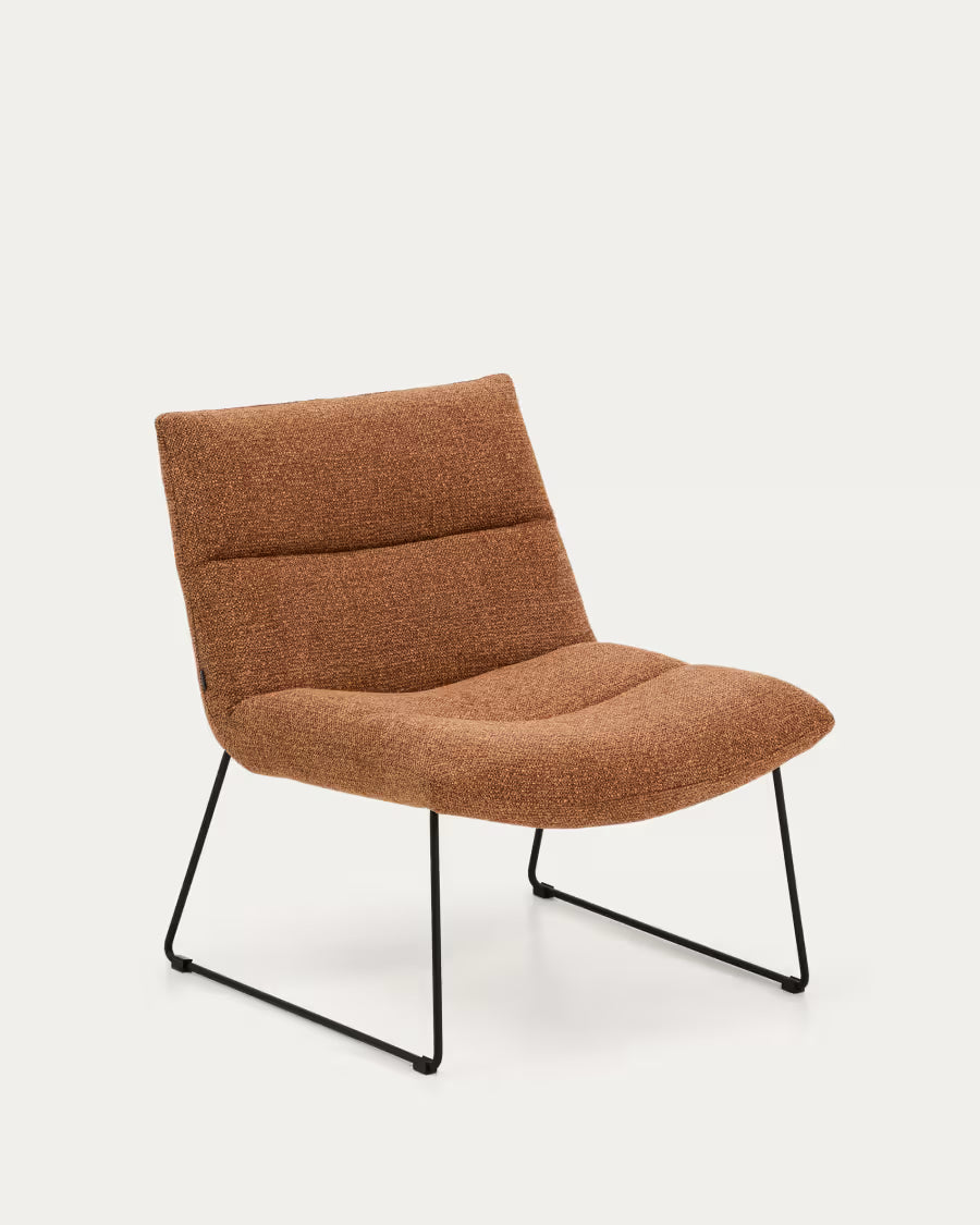 Asen Terracotta Chenille Armchair.