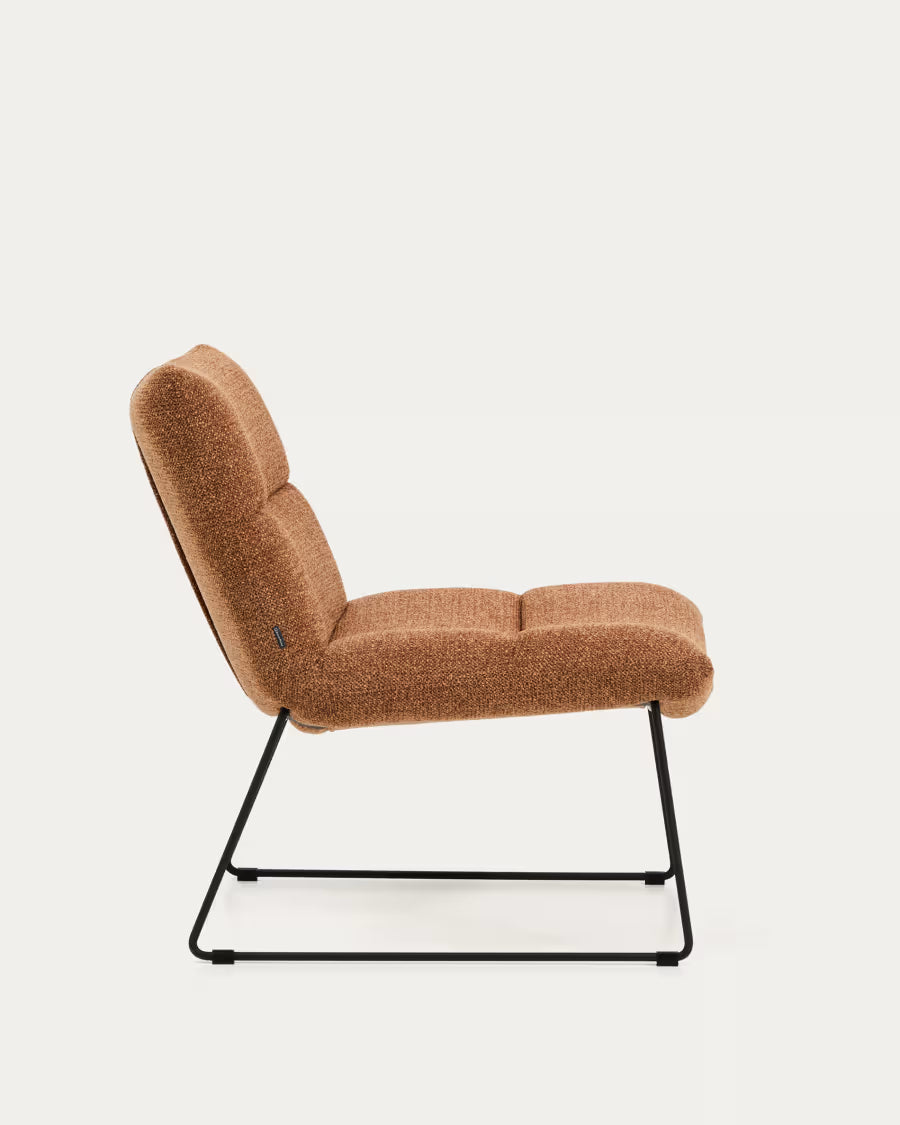 Asen Terracotta Chenille Armchair.