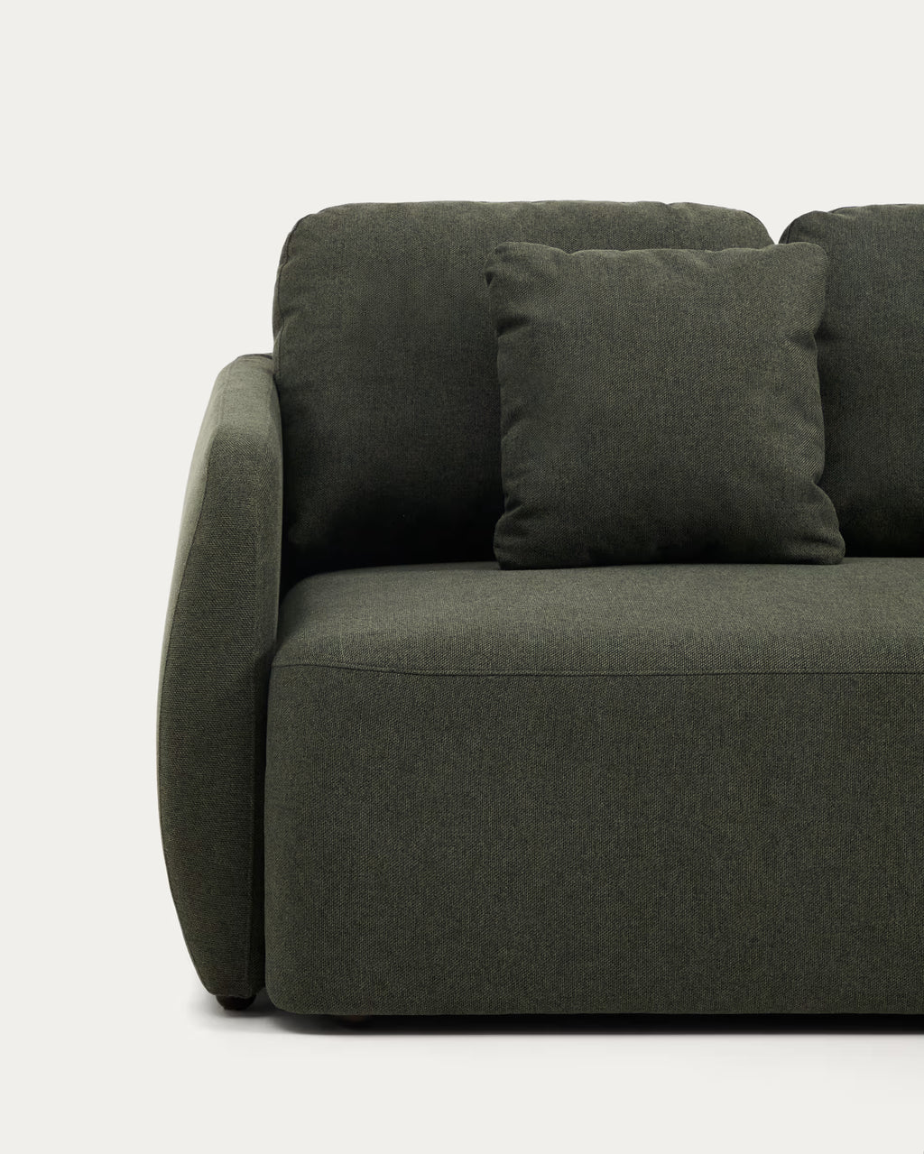 Laira 3-Seater Sofa Bed in Dark Green.