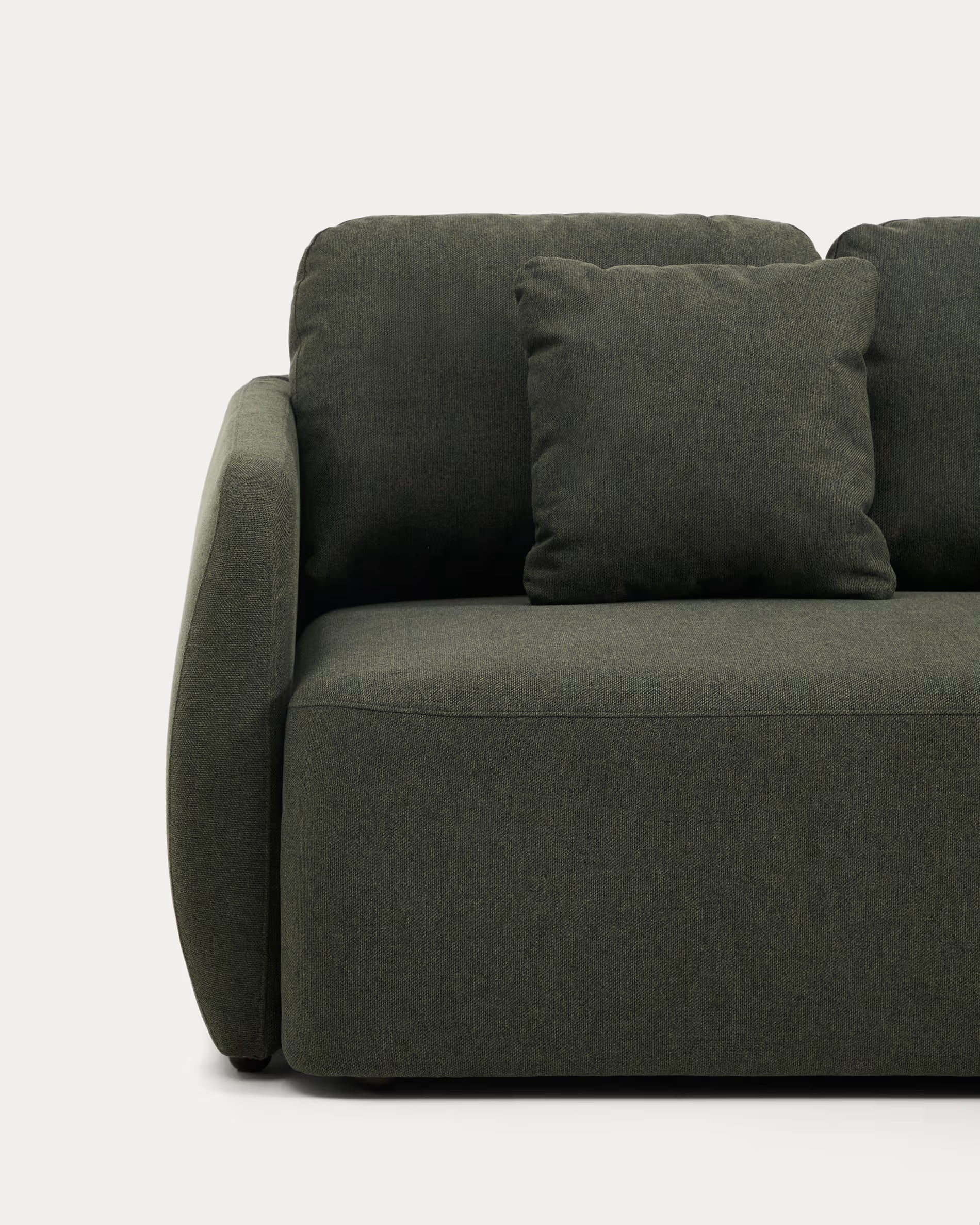Laira 3-Seater Sofa Bed in Dark Green.