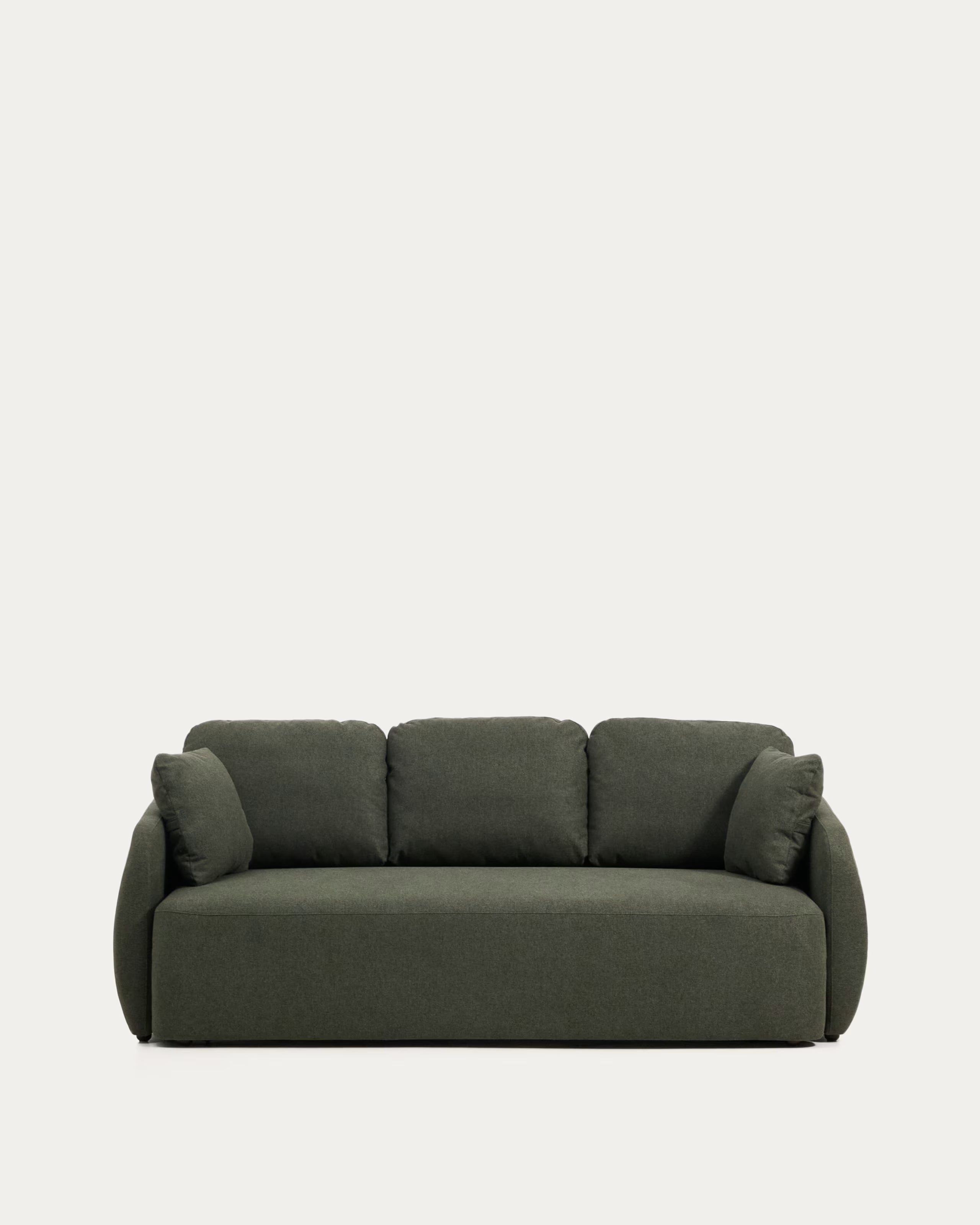 Laira 3-Seater Sofa Bed in Dark Green.