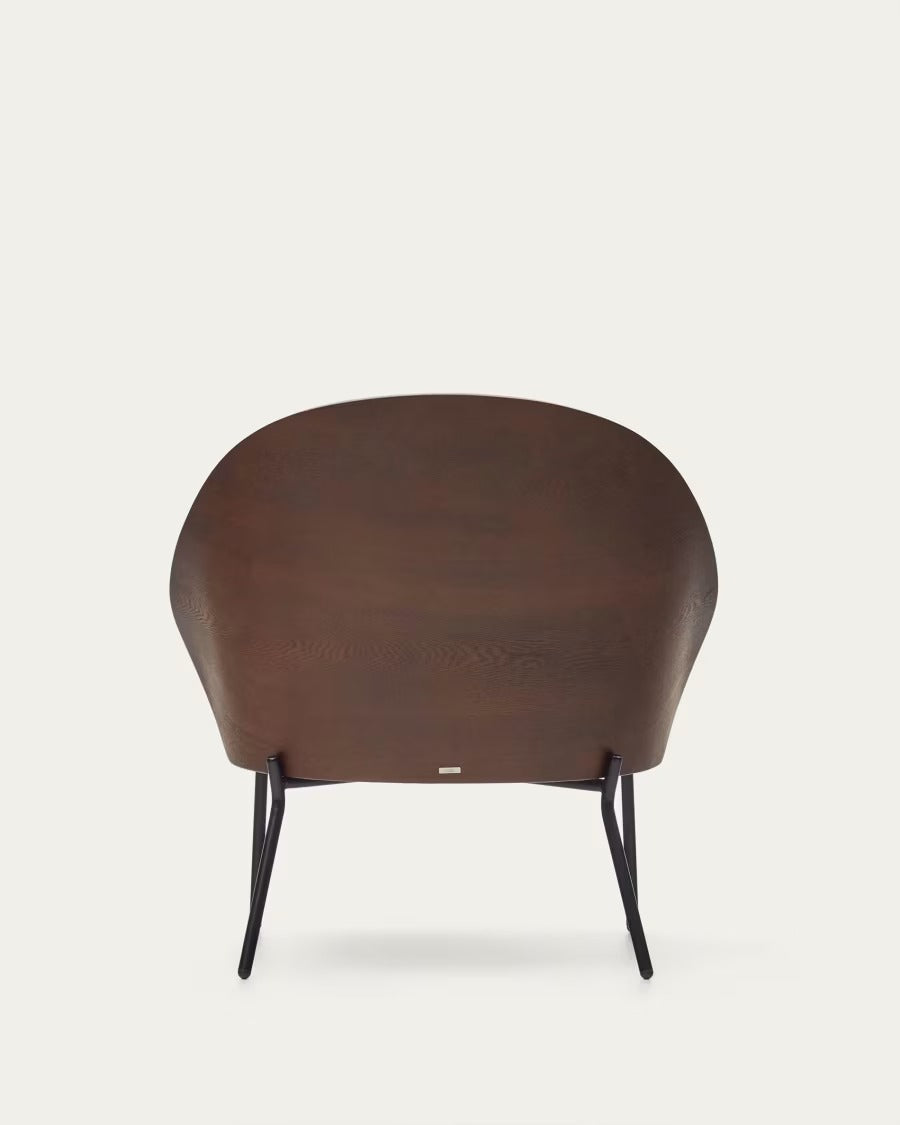 Eamy Light Brown Armchair in an ash wood veneer