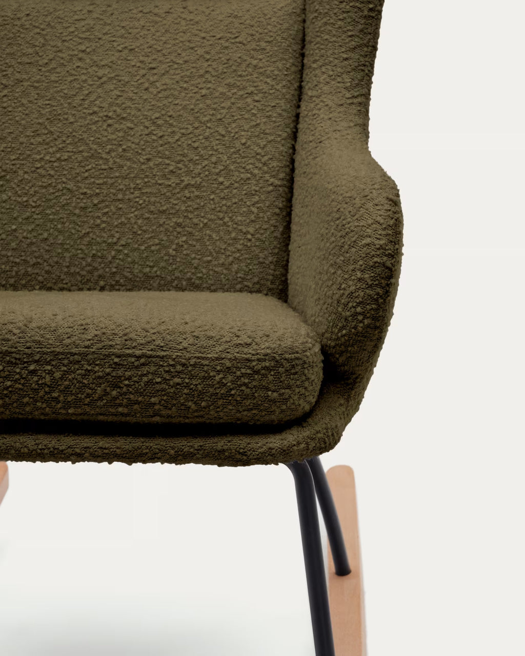 Maustin Rocking Chair in Green Bouclé