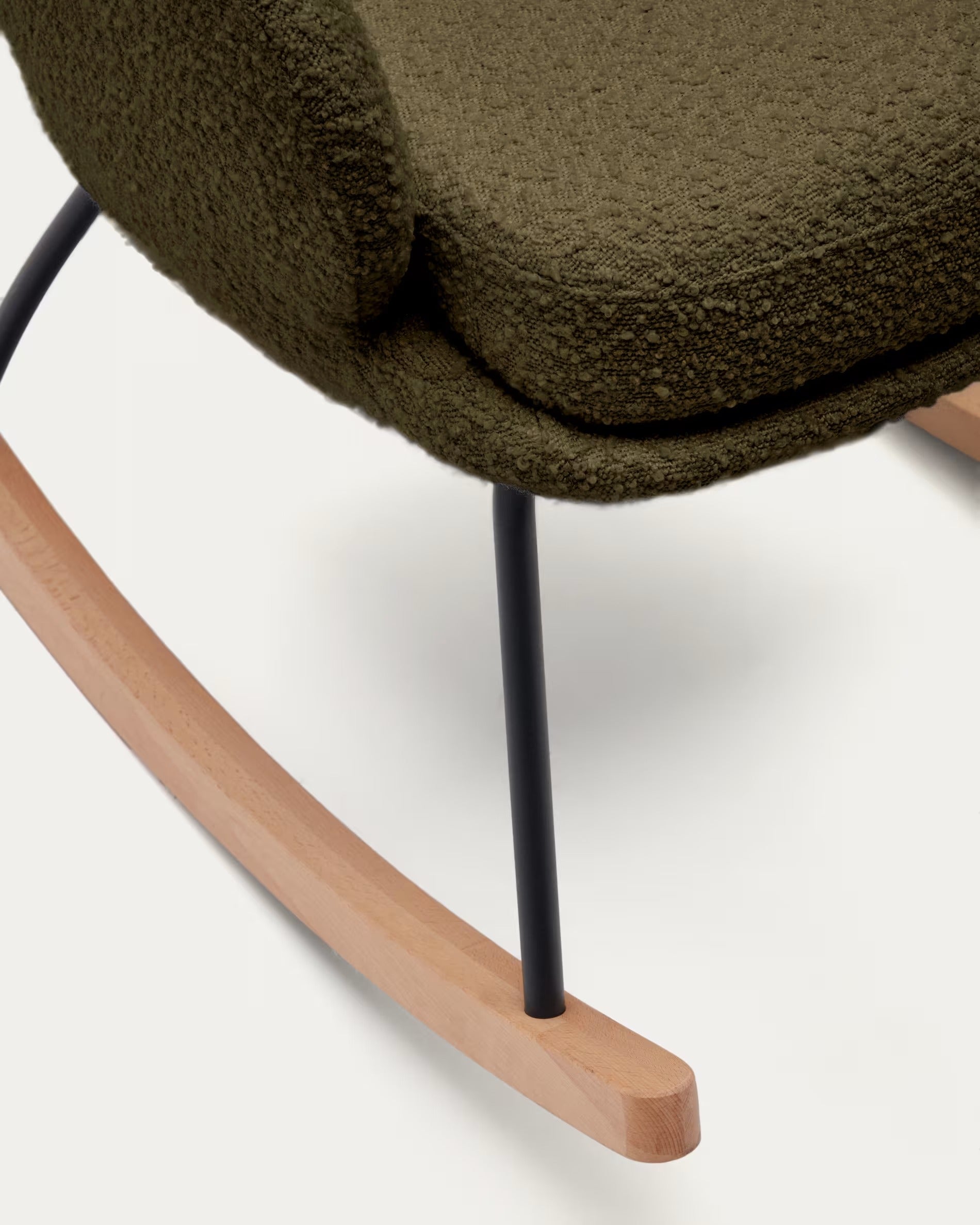 Maustin Rocking Chair in Green Bouclé
