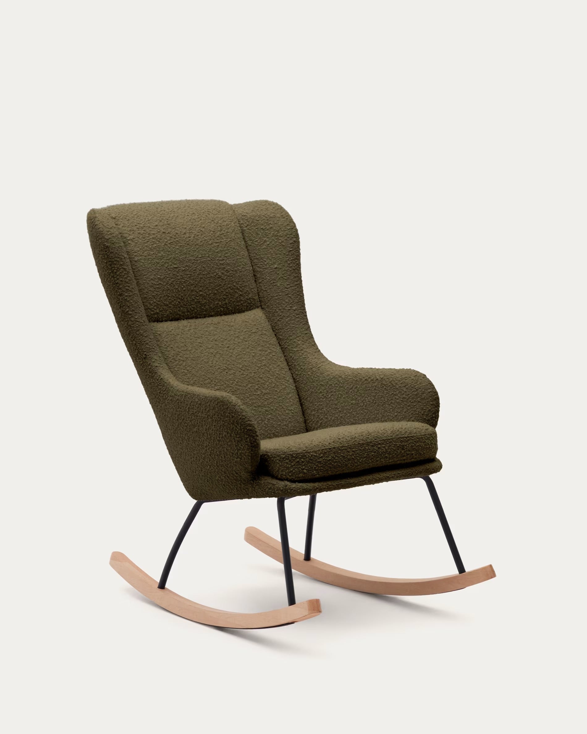 Maustin Rocking Chair in Green Bouclé