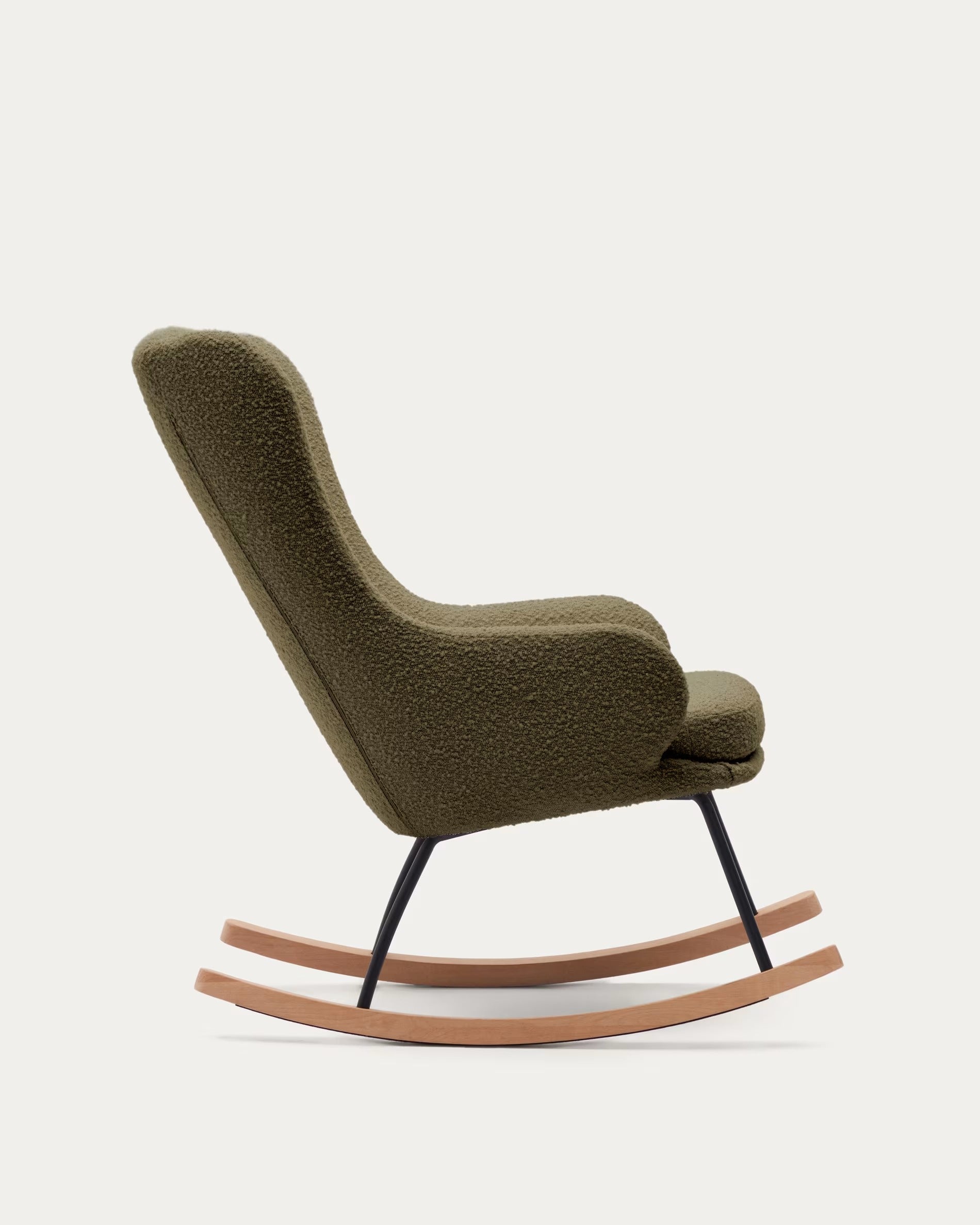 Maustin Rocking Chair in Green Bouclé