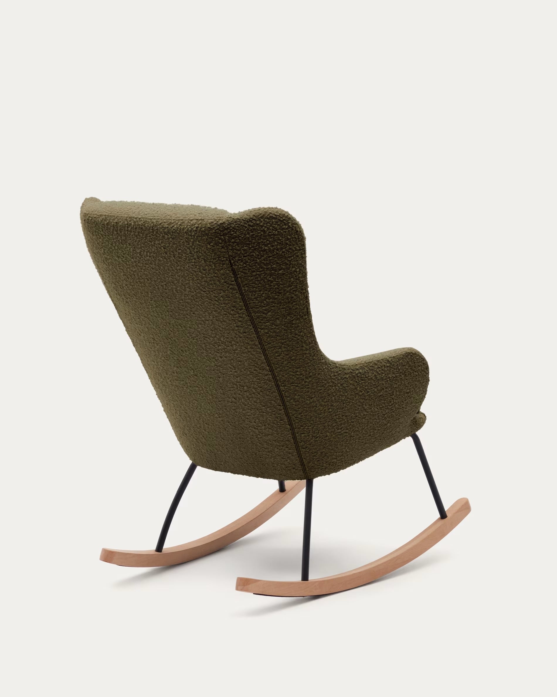 Maustin Rocking Chair in Green Bouclé