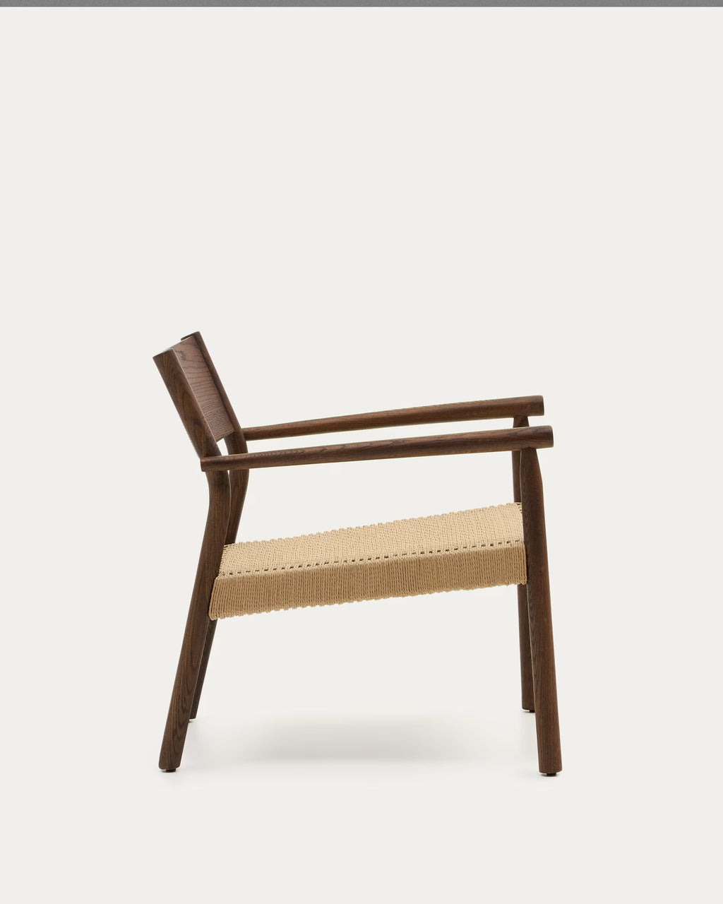 Yalia Armchair in Solid Oak With a Walnut Finish