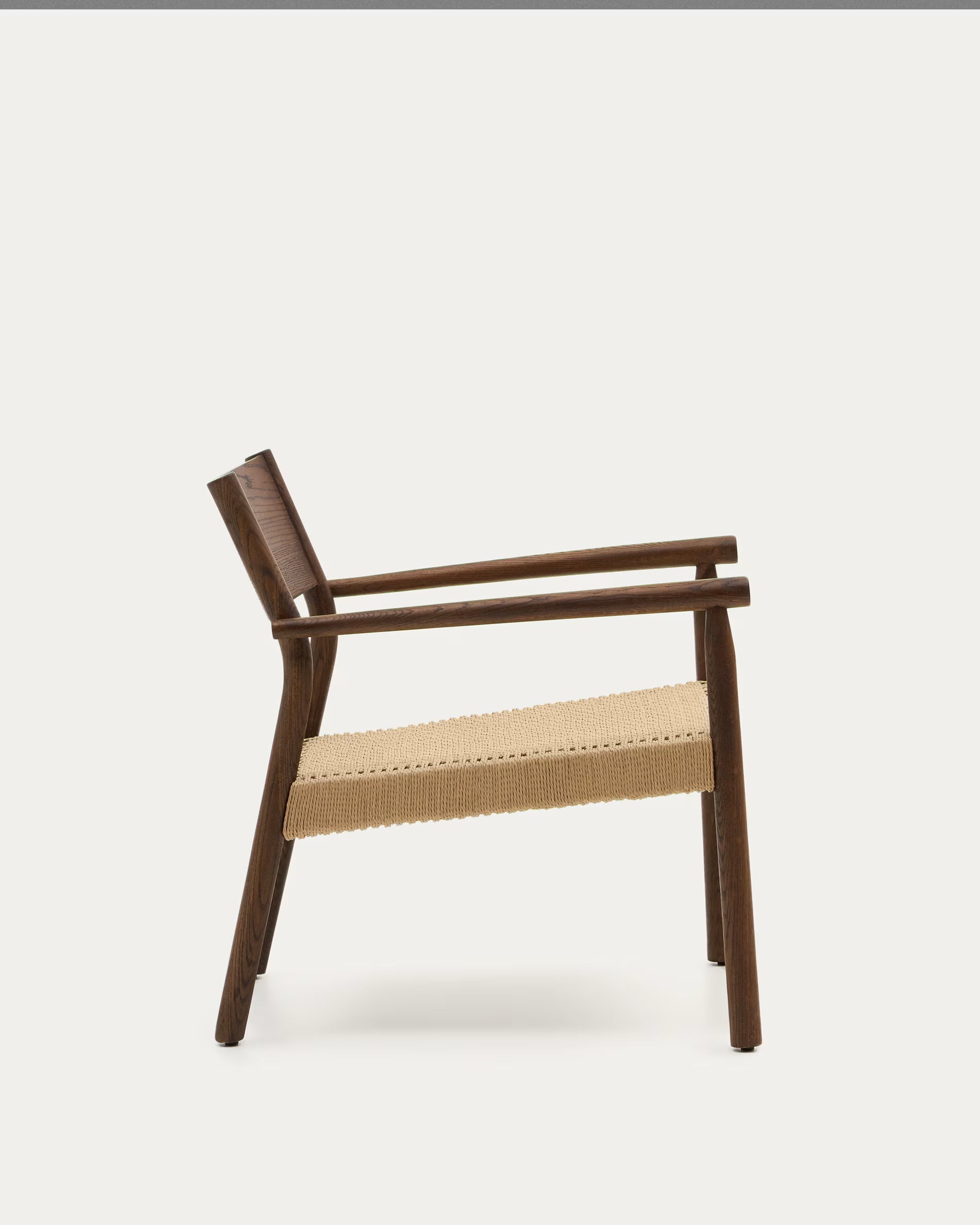 Yalia Armchair in Solid Oak With a Walnut Finish